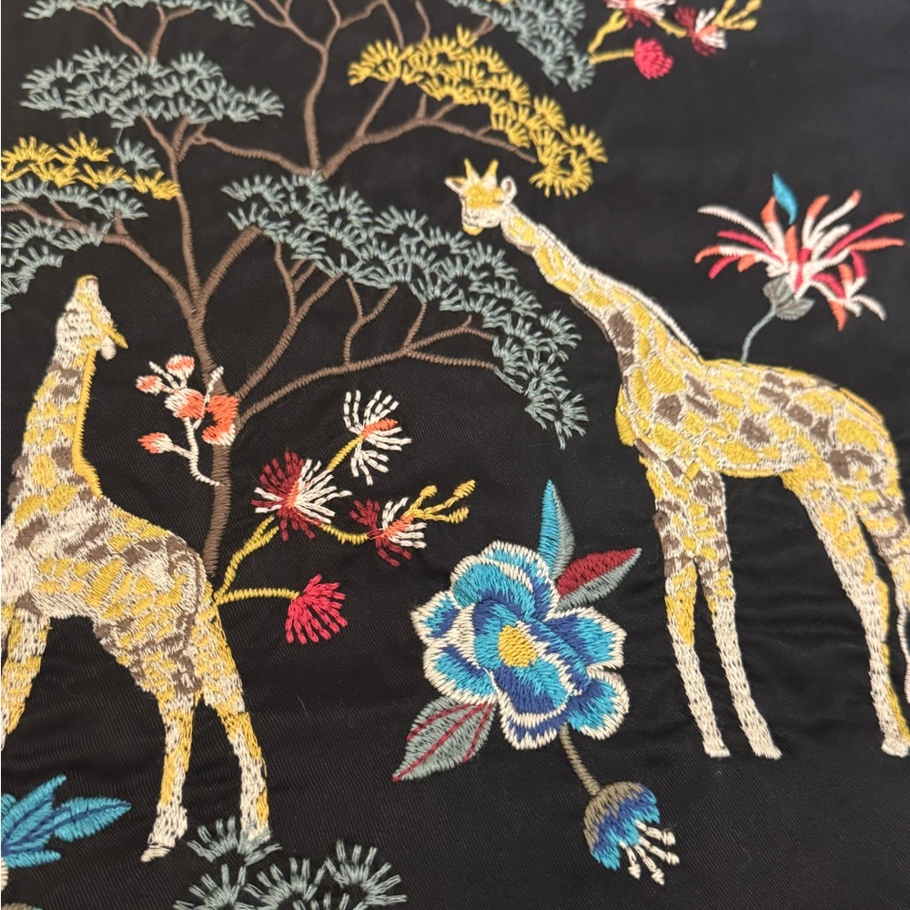 Johnny Was extremely heavily embroidered “Giraffe Savannah” duster RARE NWT - Picture 6 of 11